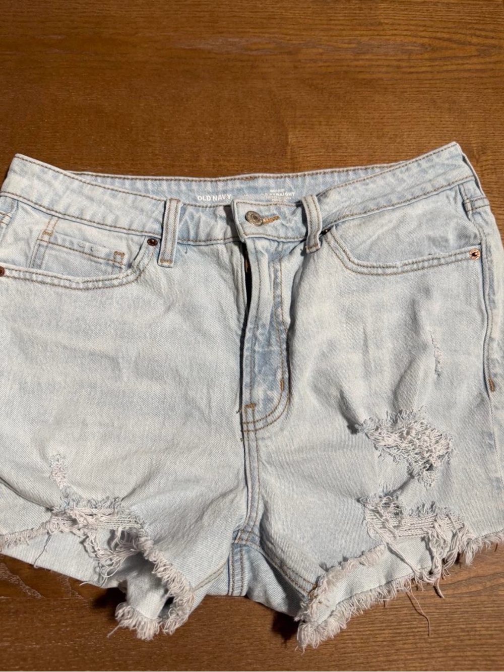 Old Navy Light Blue Distressed Denim Cutoff Shorts Women’s Size 12